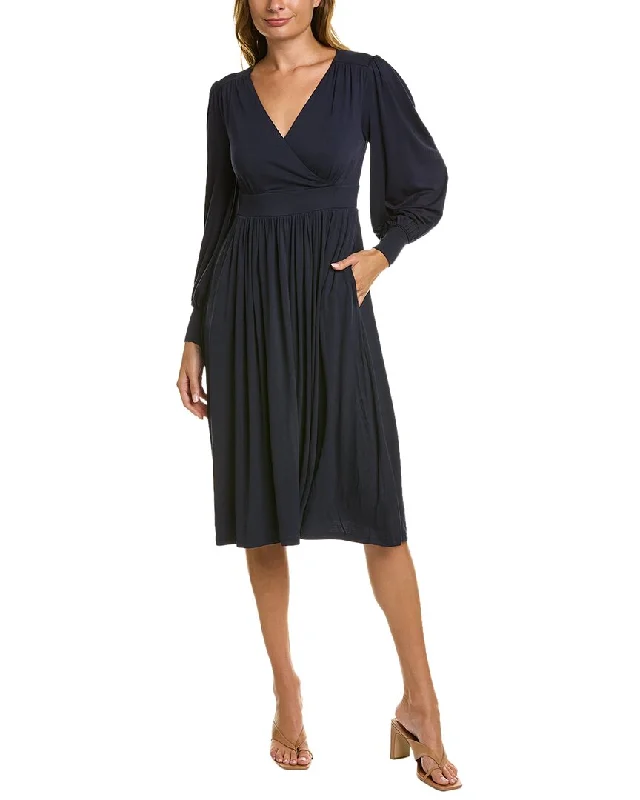 Boden Fixed Wrap Jersey Midi Dress Elegant Faux Wrap Midi Dress