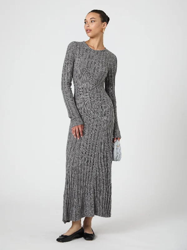 Babysoft Long Sleeve Midi Dress Classic Black Midi Dress