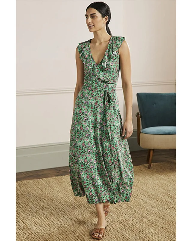 Boden Saskia Wrap Jersey Maxi Dress Fashionable Button-Down Maxi Dress