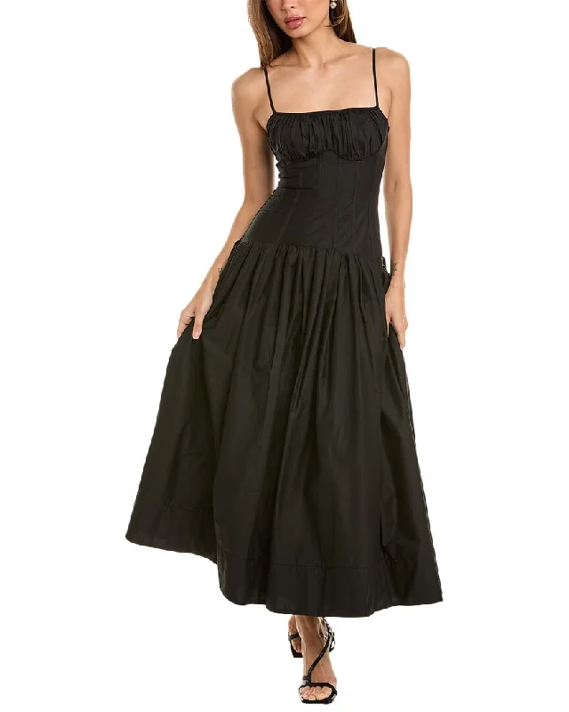 Nicholas Dolma Drop Waist Corset Midi Dress Fashionable A-Line Midi Dress