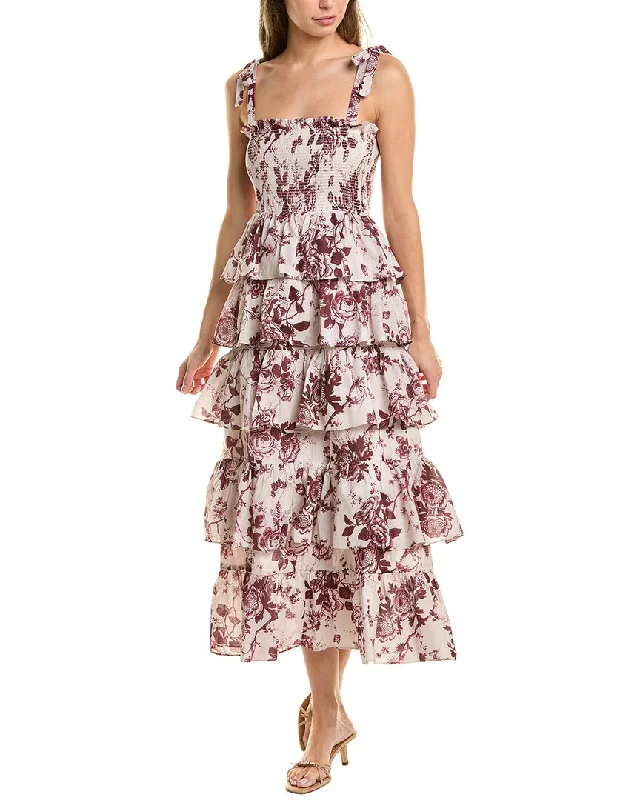 o.p.t. Lise Midi Dress Comfortable Floral Print Midi Dress