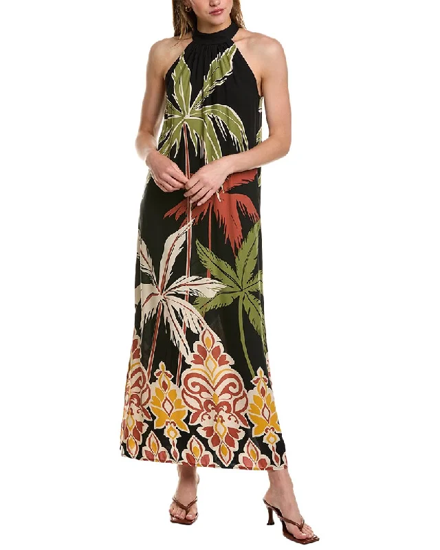 Vince Camuto Halter Sleeveless Maxi Dress Fashionable Sheer Maxi Dress