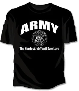 Army The Hardest Job Girls T-Shirt Zippered Front Buttoned Front Snap Front