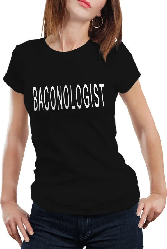 Baconologist Bacon Lovers Girl's T-Shirt Iron Safe Non-Iron Wrinkle Free