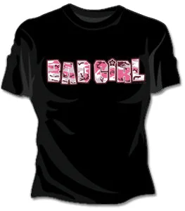 Bad Girl Girls T-Shirt Chenille Blend Fleece Blend Nylon Blend