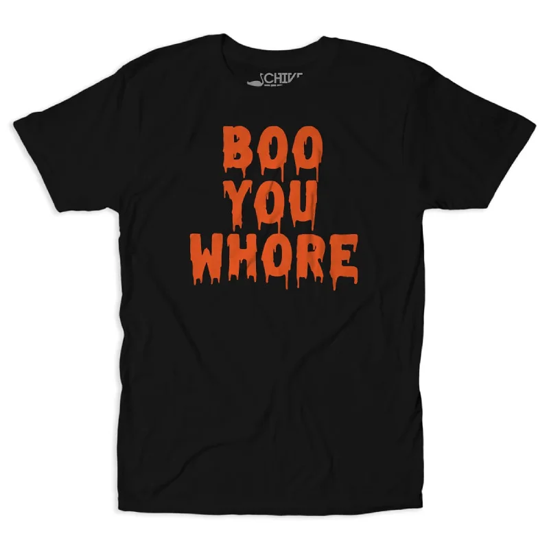 Boo You Whore Tee Striped Floral Plaid