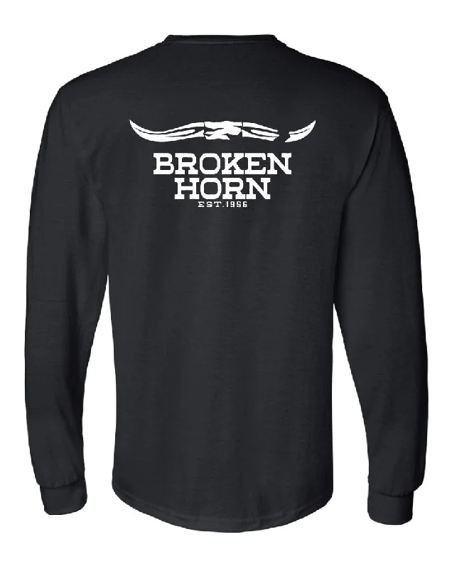 Broken Horn Logo Long Sleeve Tee Layered Multi-layer Single Layer