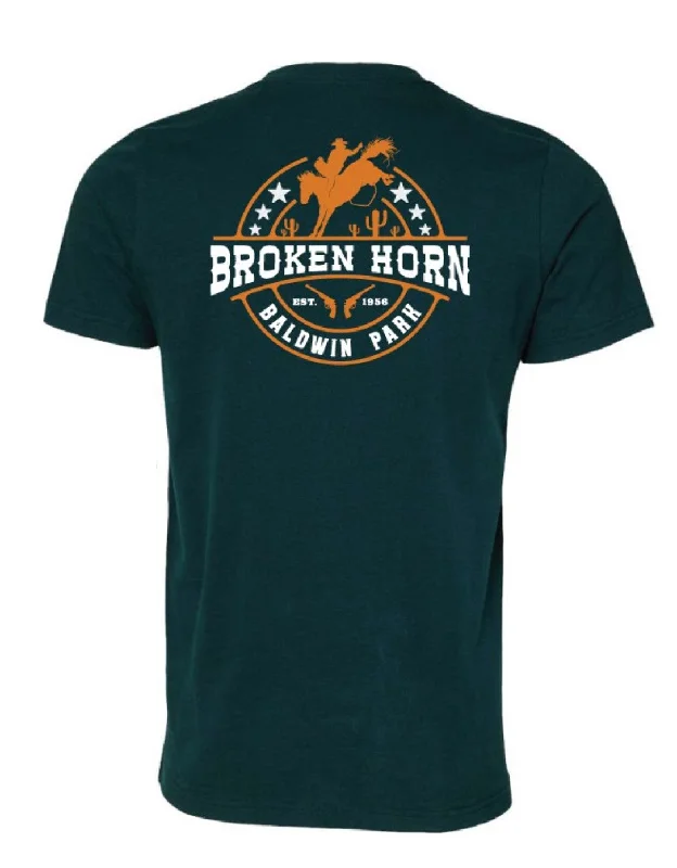 Broken Horn Logo Tee -Atlantic Front Pockets Side Pockets Patch Pockets