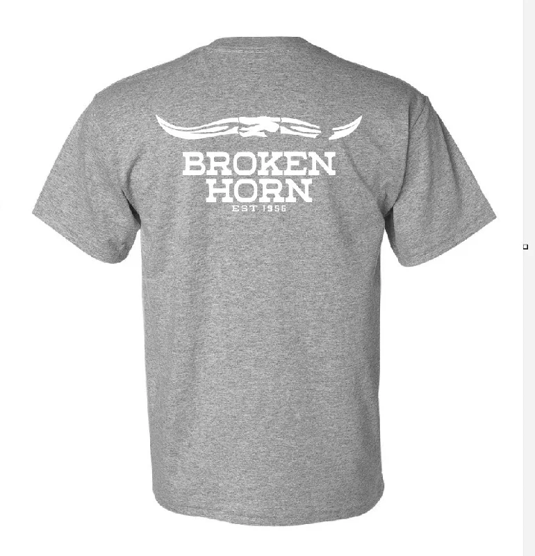 Broken Horn Logo Tee Zippered Front Buttoned Front Snap Front