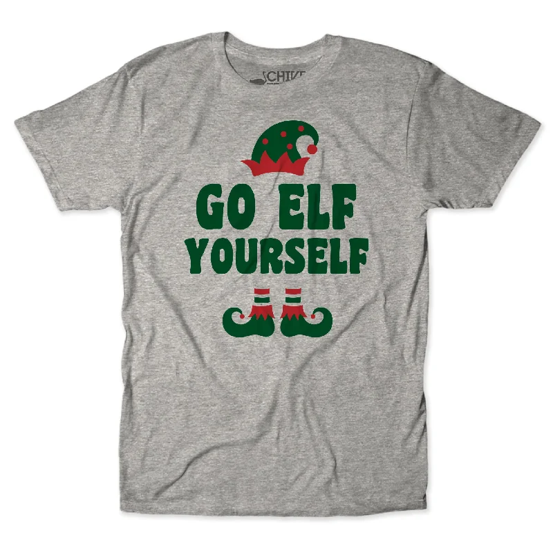 Go Elf Yourself Unisex Tee Embroidered Appliqued Beaded