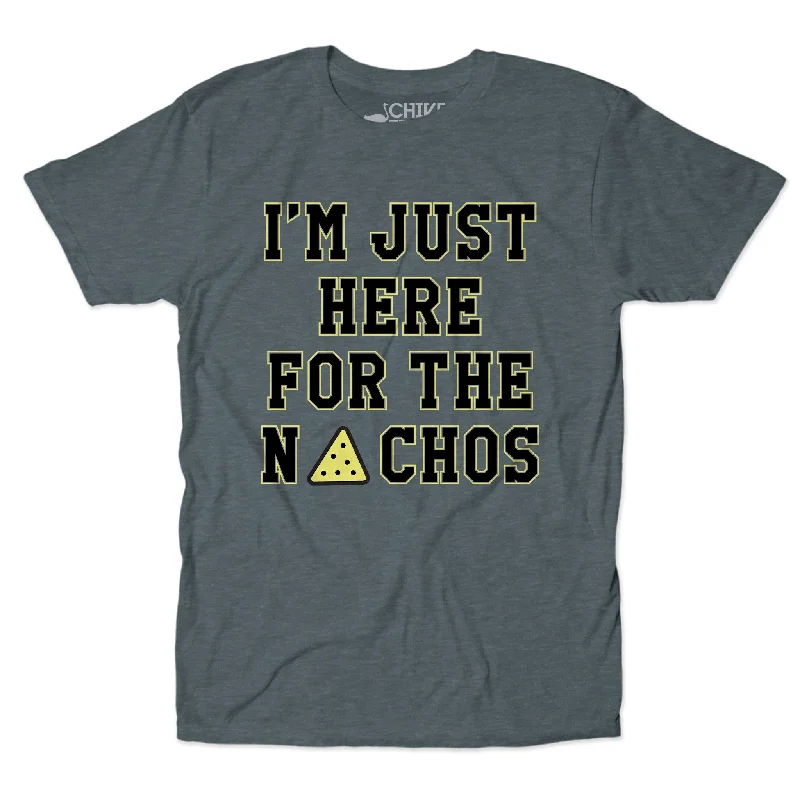 Here For The Nachos Unisex Tee Hooded Caped Shawl Collar