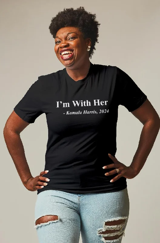 Kamala Harris - I'm With Her T-shirt (Women's Cut) Machine Wash Dry Clean Hand Wash