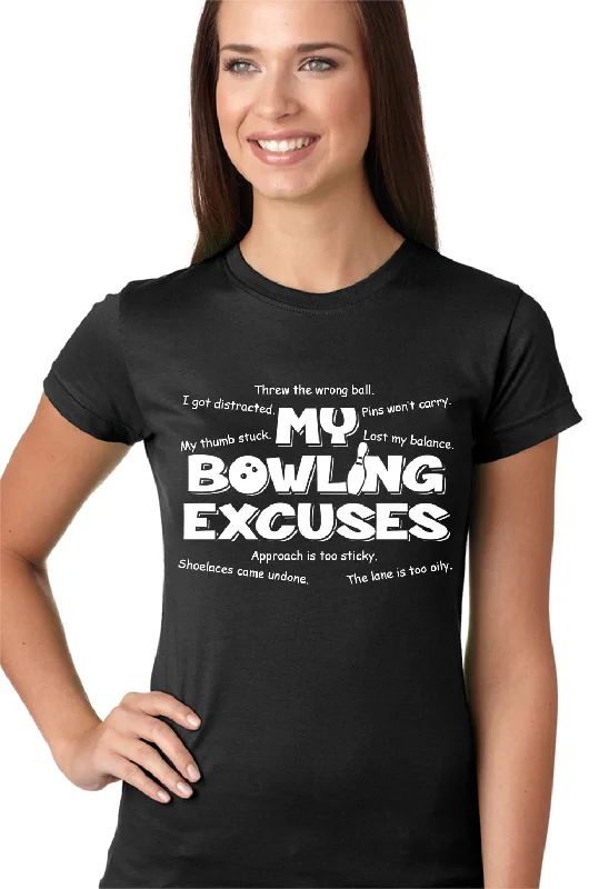 My Bowling Excuses Girls T-shirt Welt Pockets Slit Pockets