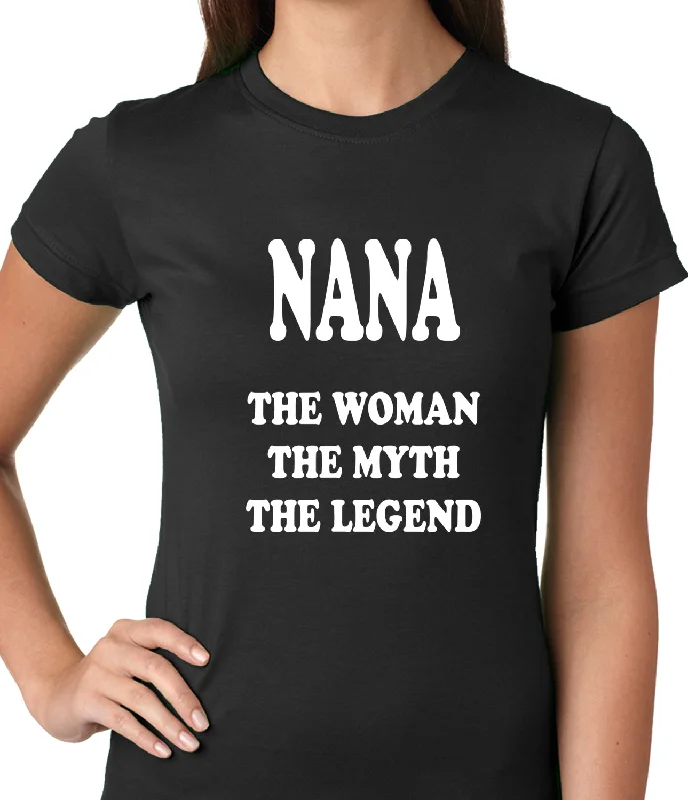 Nana The Woman The Myth The Legend Ladies T-shirt Hooded Caped Shawl Collar