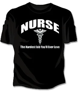 Nurse The Hardest Job Girls T-Shirt Modern Contemporary Chic