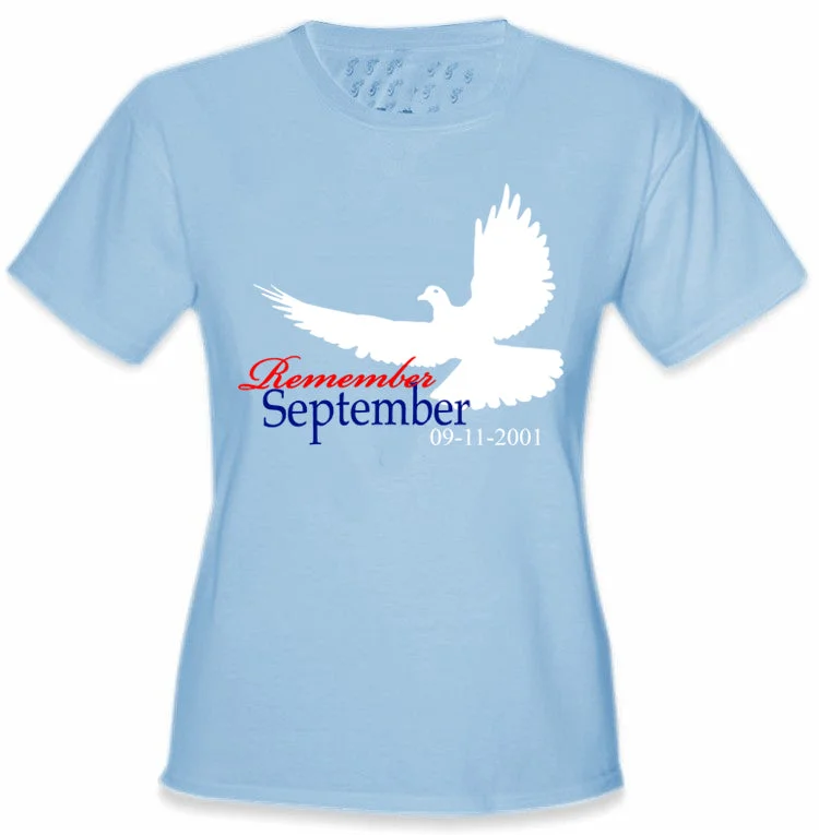 Remember September 9/11 Girl's Tee Zippered Front Buttoned Front Snap Front