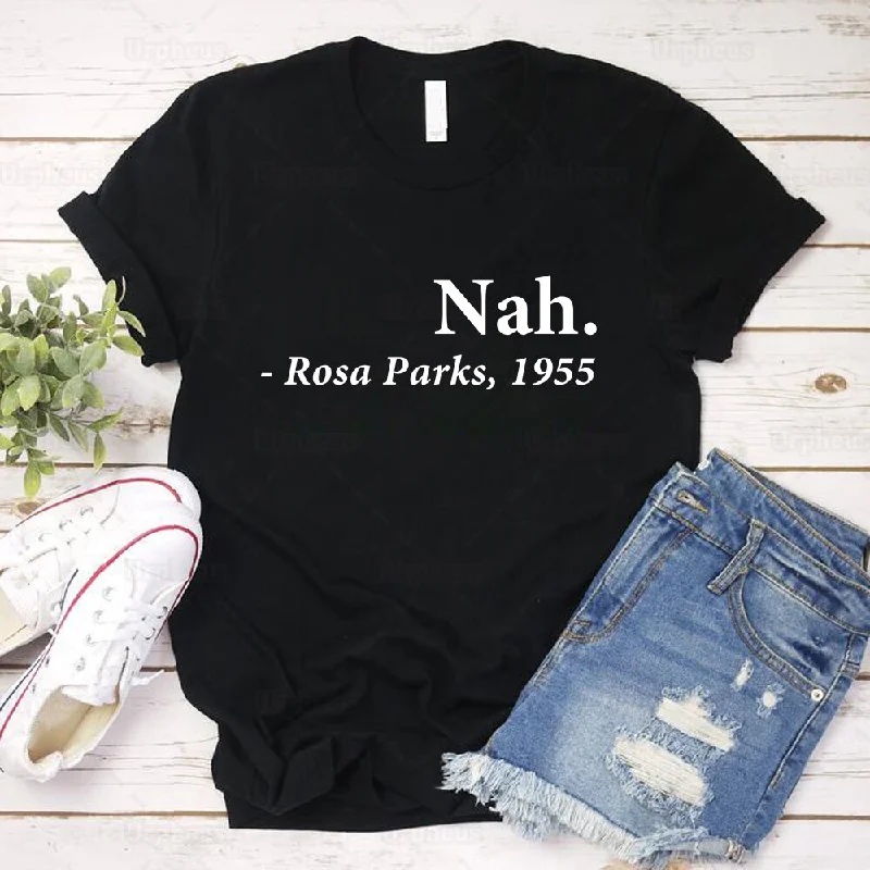 Rosa Parks T-shirt - Black Jersey Fabric Tulle Fabric Batik Fabric