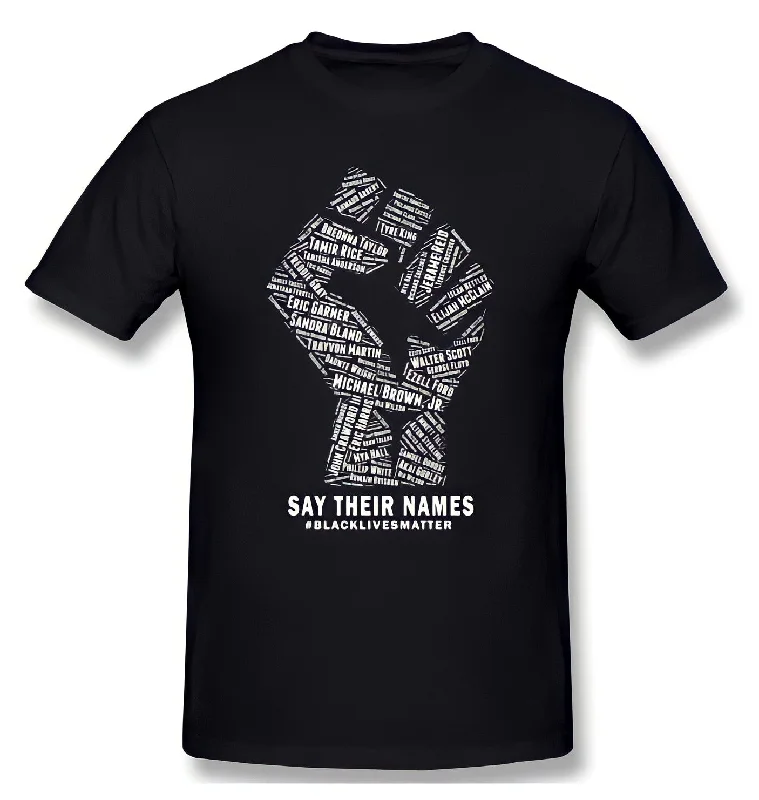 Say Their Names T-shirt - Black (Unisex) Spandex Blend Rayon Blend Denim Blend