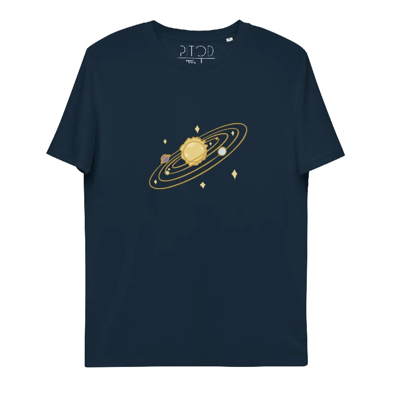 Navy Star System T-Shirt Collared T-Shirt Boat Neck A-Line