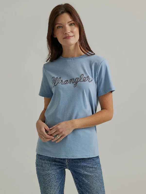 Wrangler Women Rope Logo Tee Hooded Caped Shawl Collar