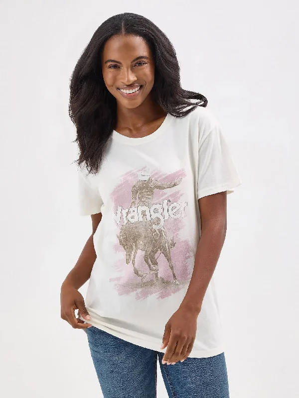 Wrangler Women's Grapic Boyfriend Tee Oversized T-Shirt Spandex breathable