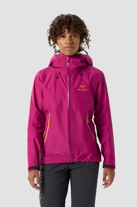 Arc'teryx Women's Beta LT Jacket in Amaranthus/Edziza Faux Fur Jacket Real Fur Jacket Shearling Jacket