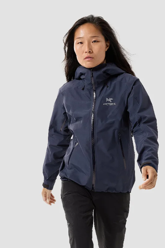 Arc'teryx Women's Beta LT Jacket in Black Sapphire Knit Jacket Woven Jacket Fleece Jacket