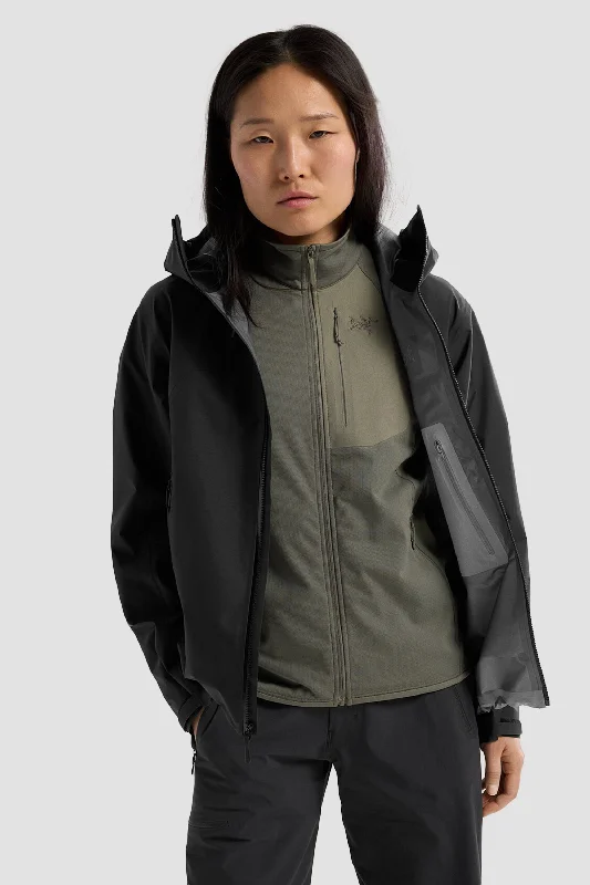 Arc'teryx Women's Beta SL Jacket in Black Notch Collar Jacket Peter Pan Collar Jacket Cowl Neck Jacket