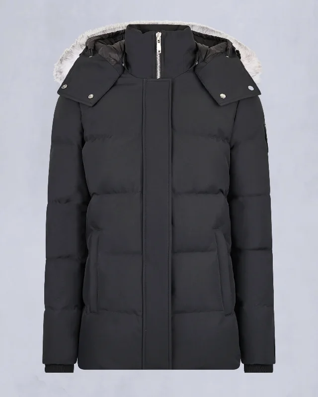 BLACK WITH NATURAL SHEARLING