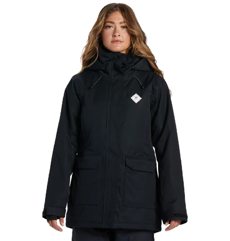 DC Phenix Parka Womens Jacket 2024 (Sale Item/ No Returns) One-Shoulder Jacket Off-the-Shoulder Jacket Asymmetrical Jacket