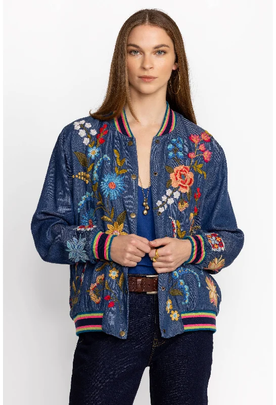 Dionne Bomber Jacket Embroidered Jacket Appliqued Jacket Beaded Jacket