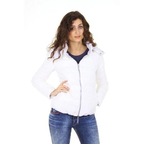 White 42 EUR - 6 US Emporio Armani ladies jacket AGB34 GA 10 Satin Jacket Silk Jacket Chiffon Jacket