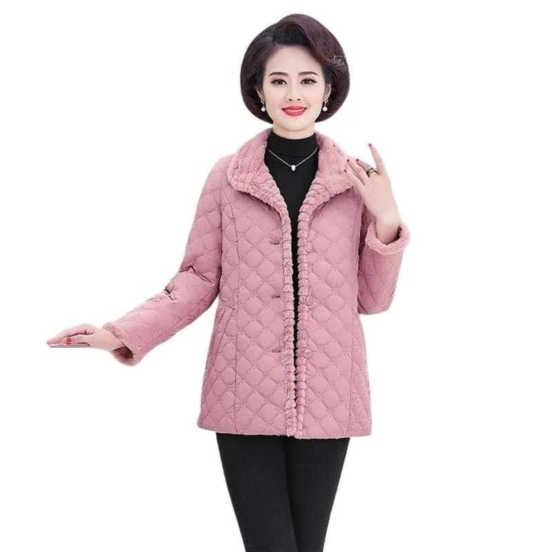 MDG Women's Fine Fashion Premium Quality Quilted Design Pink Parka Coat Jacket Toggled Jacket Drawstring Jacket Belted Jacket