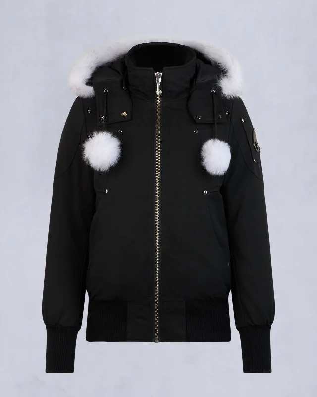 BLACK WITH NATURAL SHEARLING