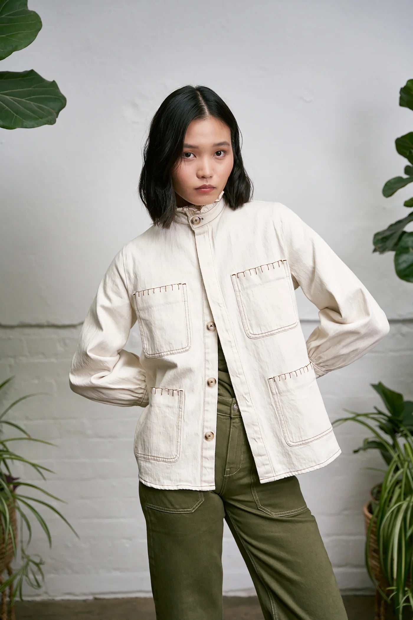 Pablo Jacket Ecru Appliqued Jacket Beaded Jacket Sequined Jacket