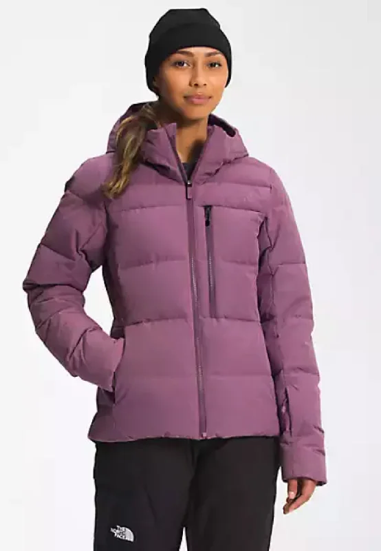 THE NORTH FACE W HEAVENLY DOWN JACKET PIKES PURPLE HEATHER A-Line Jacket Boat Neck Shawl Collar