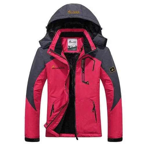 UNCO & BOROR Women's Sports Fashion Magenta Pink Coat Jacket Premium Quality Windproof Hooded Thick Parka Winter Coat Jacket Mesh Jacket Canvas Jacket Denim Jacket