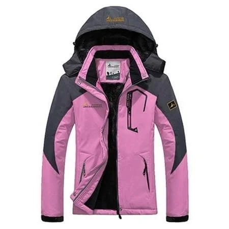 UNCO & BOROR Women's Sports Fashion Pink Blush Coat Jacket Premium Quality Windproof Hooded Thick Parka Winter Coat Jacket Chenille Jacket Brocade Jacket Lace Jacket