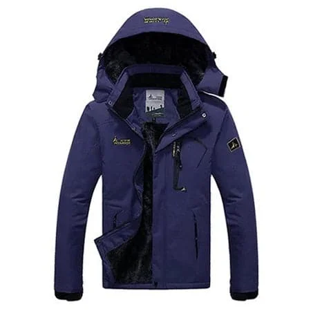 UNCO & BOROR Women's Sports Fashion Purple Blue Coat Jacket Premium Quality Windproof Hooded Thick Parka Winter Coat Jacket Nylon Jacket Polyester Jacket Spandex Jacket