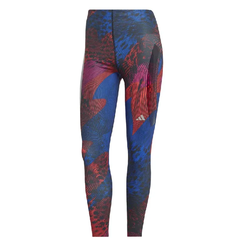 adidas - Women's Adizero Running Allover Print 7/8 Leggings (HS5433) Trendy Tie-Dye Leggings