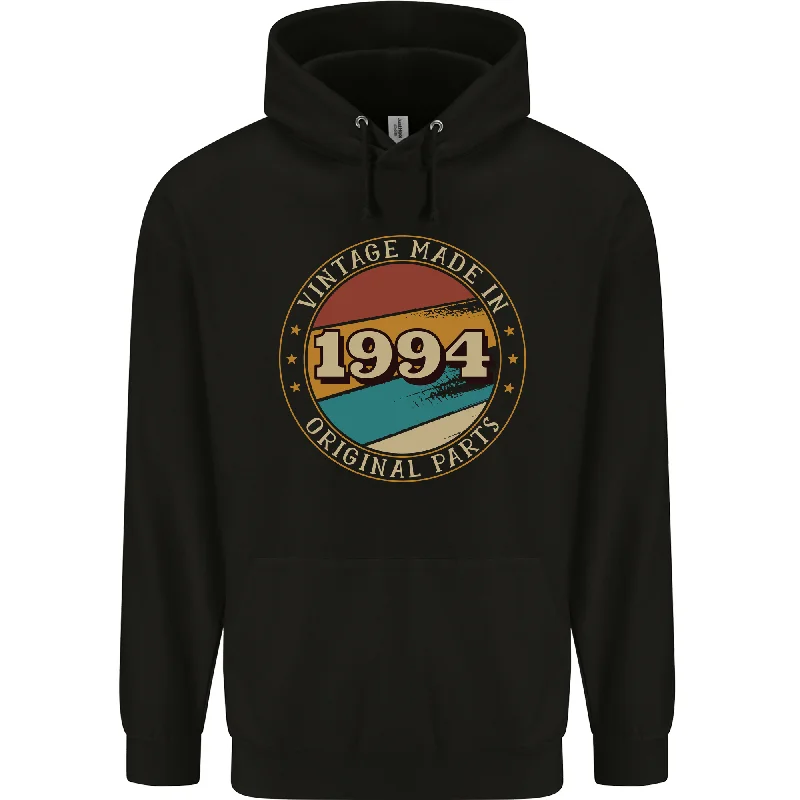 30th Birthday  Vintage Made In 1994 Mens 80% Cotton Hoodie Hoodie with Hem Contrast Bold Stylish