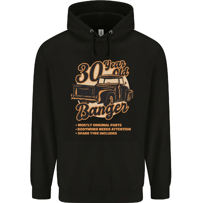 30 Year Old Banger Birthday 30th Year Old Mens 80% Cotton Hoodie Hoodie with Earth Tones Natural Calm