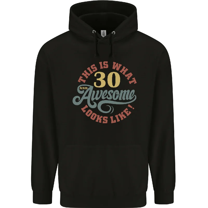 30th Birthday 30 Year Old Awesome Looks Like Mens 80% Cotton Hoodie Hoodie with Crew Neck Simple Timeless