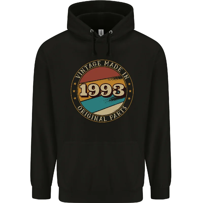 31st Birthday  Vintage Made In 1993 Mens 80% Cotton Hoodie Hoodie with Logo Branding Identity