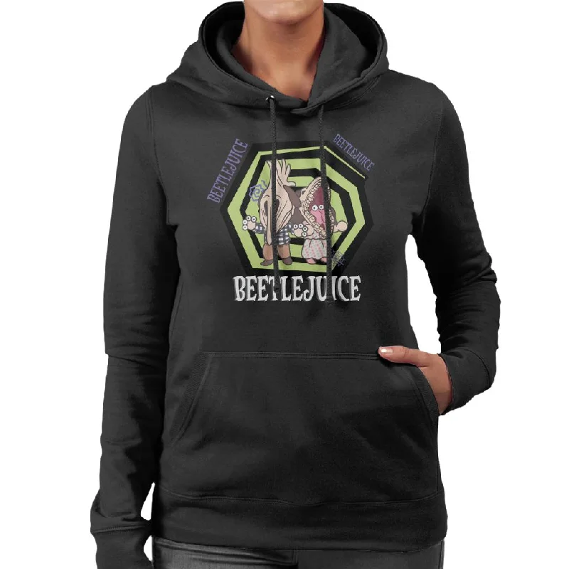 Beetlejuice Adam And Barbara Women's Hooded Sweatshirt Hoodie with V-Neck Classic Versatile