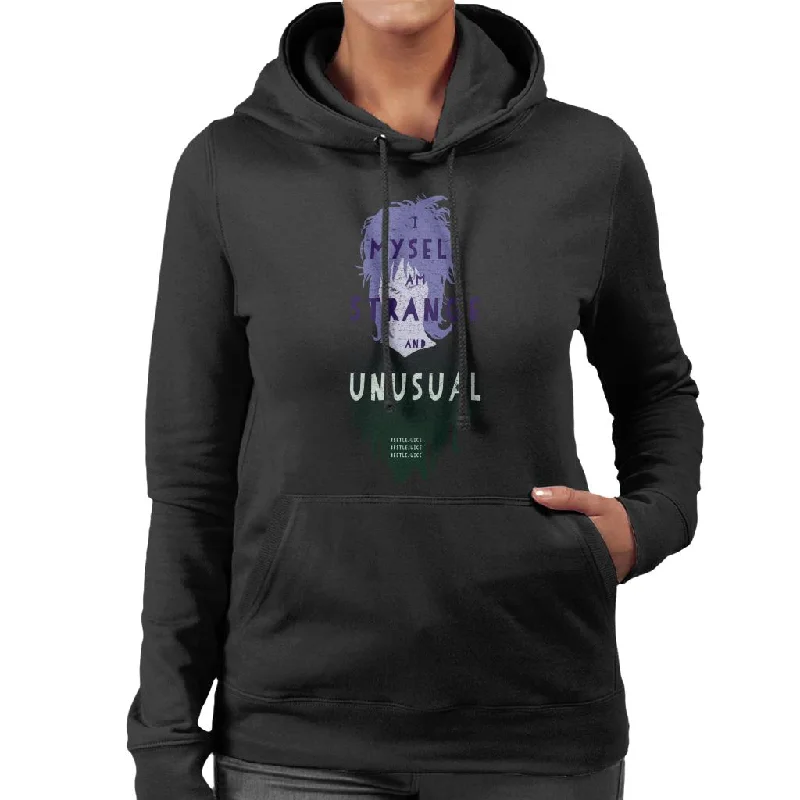 Beetlejuice Lydia Deetz I Myself Am Strange And Unusual Women's Hooded Sweatshirt Hoodie with Hood Adjustable Protection