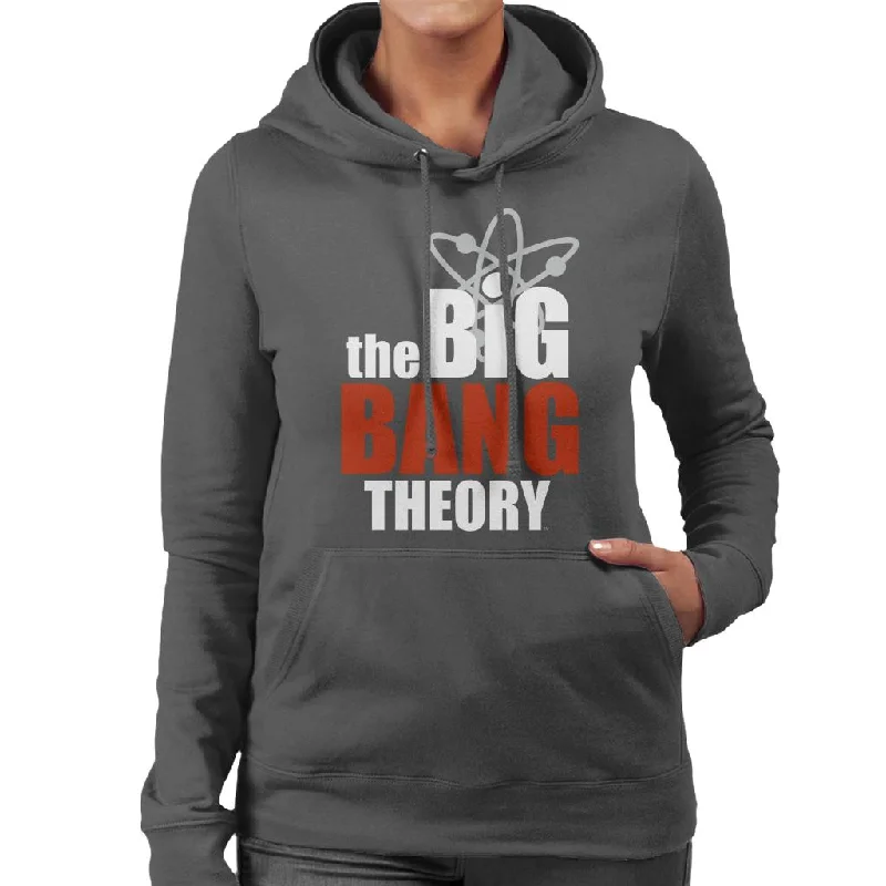 Big Bang Theory Classic Logo Women's Hooded Sweatshirt Hoodie with Bell Sleeves Flared Feminine