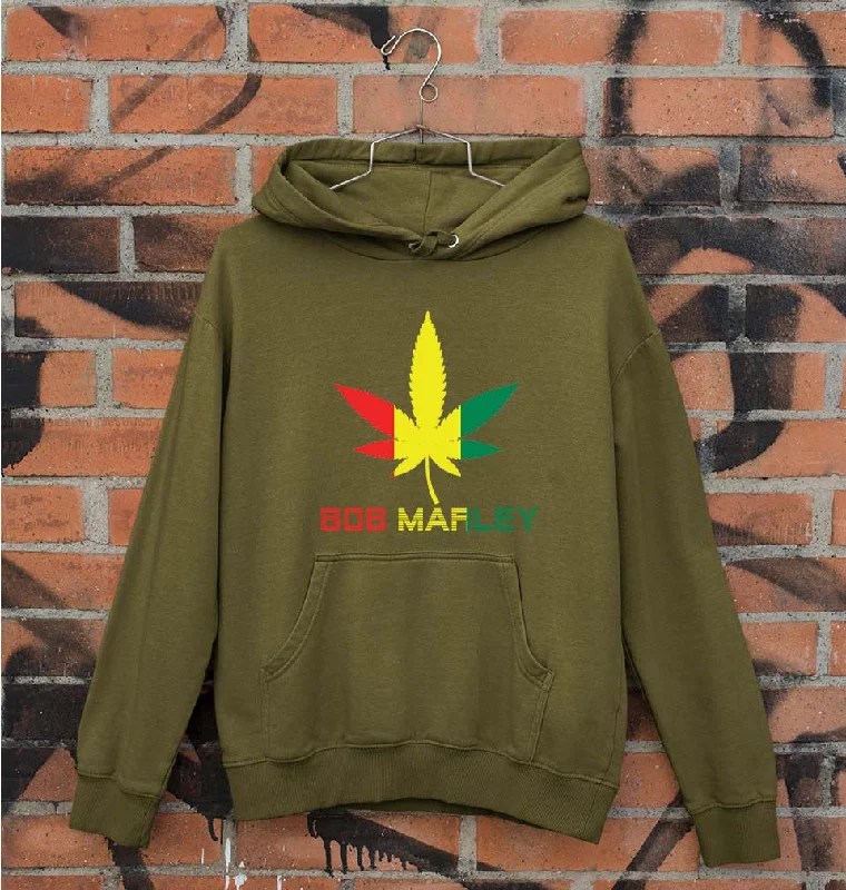 Bob Marley Weed Unisex Hoodie for Men/Women Hoodie with Set-In Sleeves Structured Classic