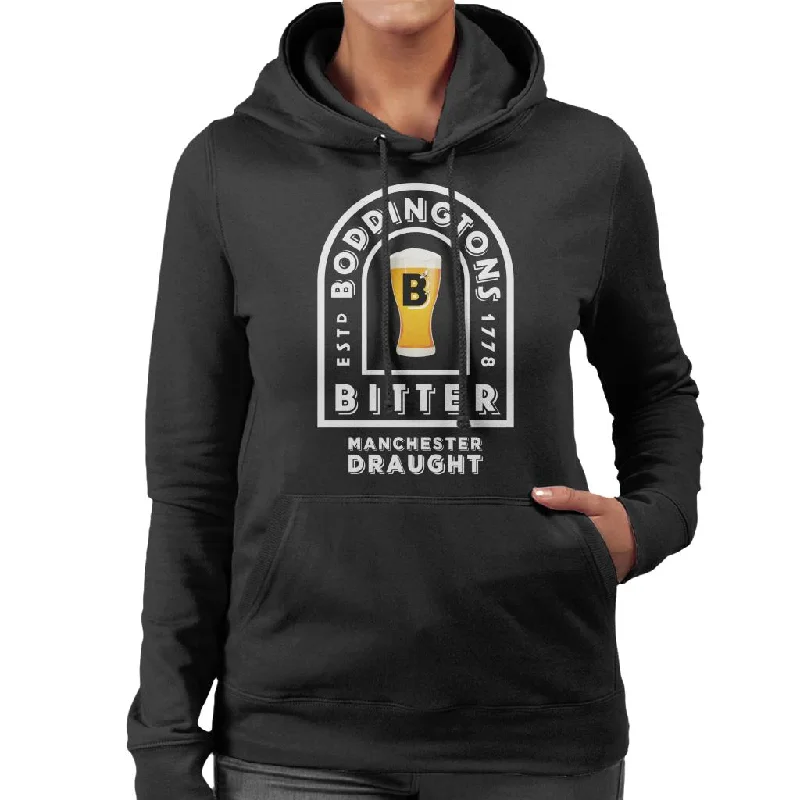 Boddingtons Bitter Manchester Draught Women's Hooded Sweatshirt Hoodie with Lining Warm Insulated