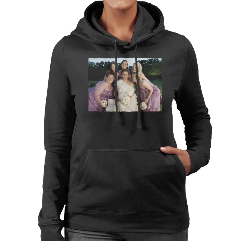 Bridesmaids Bridal Party Wedding Photo Women's Hooded Sweatshirt Hoodie with Hem Detail Decorative Unique